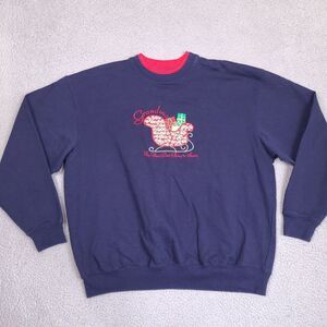 Christmas Sweatshirt Womens 2X Grandma The‎ Next Best Thing To Santa Pullover